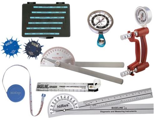 Picture of Baseline® Hand Evaluation - 8-piece Set - Features LiTE® 200 lb HHD & 50 lb HPG