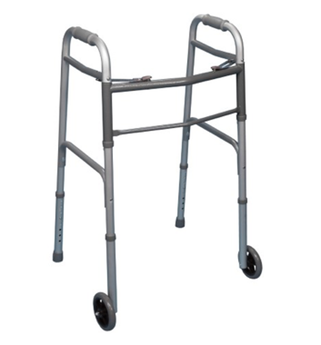 Picture of Bilt Rite Double Button Rolling Walker with 5" Wheels