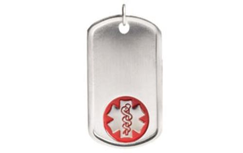 Picture of Medical Necklace Tag ID, Stainless Steel, 27 **CUSTOM ITEM**