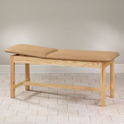 Picture of Clinton Wooden Backrest H-Brace Table- Clamshell***CALL or EMAIL FOR QUOTE***