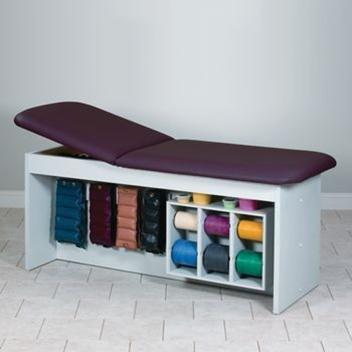 Picture of Clinton Treatment Table with Storage in Burgundy