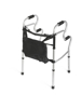Picture of Stand Assist Walker with 2-Button Folding and Bag, Silver 3-n-1
