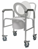 Picture of 3-in-1 Aluminum Commode with Wheels and Backrest
