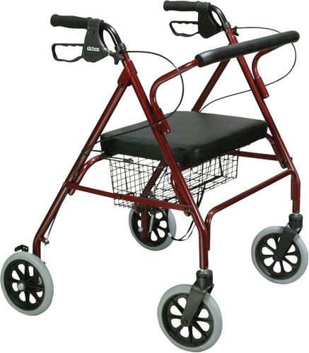 Picture of Go-Lite Bariatric Steel Rollator Padded Seat 8" Casters with Loop Locks