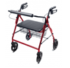 Picture of Lumex Walkabout Four-Wheel Imperial Rollator, Contoured Backbar, Burgundy