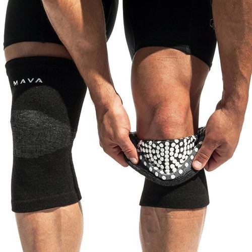 Picture of Reflexology Knee Sleeves, Black, pair