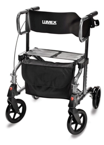 Picture of Lumex Hybrid LX Rollator Transport Chair, Titanium