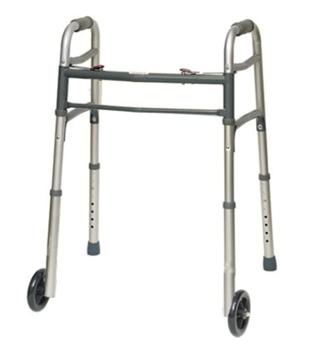 Picture of ProBasics Aluminum Two-Button Release Folding Rolling Walker With Wheels