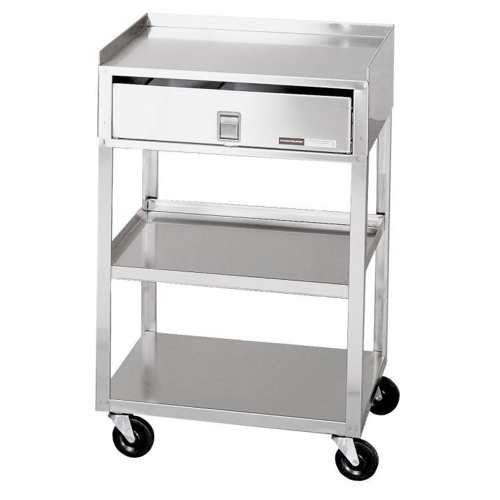Picture of Model MB-TD - Mobile Stand, 2 Shelves with Drawer 30” H x 19” W x 17” D