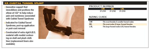 Picture of Ultra XR Cubital Tunnel Elbow Splint