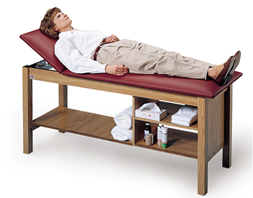 Picture of Hausmann® Standard H-Brace Treatment Table with Shelf- 24"W, Gray