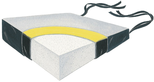 Picture of Skil-Care™ Wheelchair Wedge- 4" to 2" Thickness, Soft Foam, 2-Color Vinyl Cover