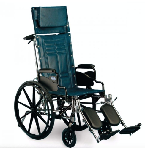 Picture of Invacare Tracer SX5 Recliner SX5 16" x 16" Wheelchair with Foot Rests w/ Heel Loops & Anti-Tippers