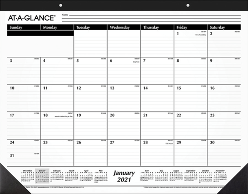 Picture of AT-A-GLANCE Monthly Desk Pad Calendar JAN - DEC 2022