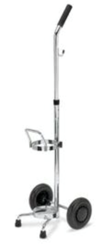 Picture of RADNOR® Medical D/E Cylinder Cart Light Weight With Durable, 6" Non-Marring, Semi-Pneumatic Wheels And Chrome Finish