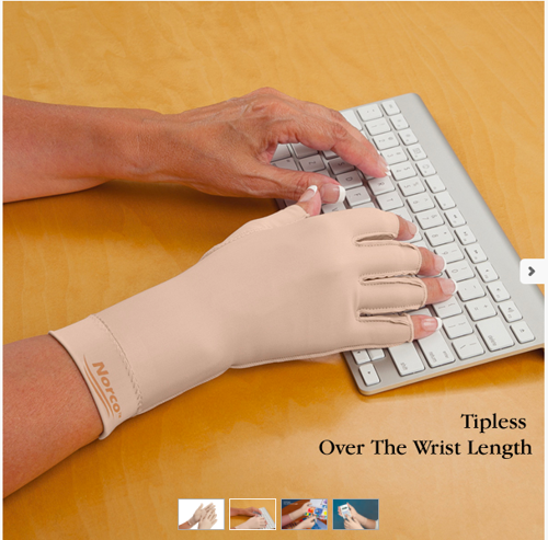 Picture of Compression Glove, Over Wrist, 3/4- Small