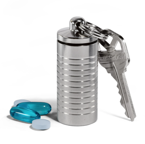 Picture of Wide Single Chamber Pill Holder- Stainless Steel