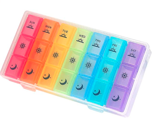 Picture of Weekly Pill Organizer, 3-Times-A-Day 7 Day Pill Box