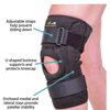 Picture of Patella Stabilizing Chondromalacia Knee Brace | U-Shaped Support Sleeve for Inner & Outer Kneecap Pain- XL