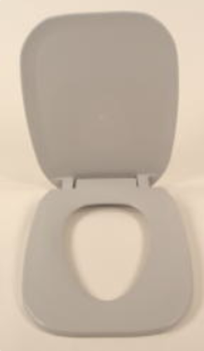 Picture of Gray Elongated Toilet Seat with Cover **DISCONTINUED**