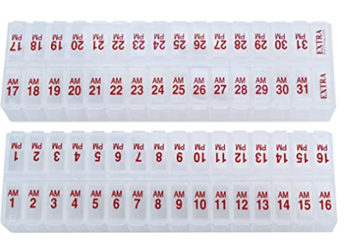 Picture of Twice-a-Day Monthly Large Pill Organizer Set