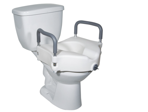 Picture of 2-in-1 Locking Raised Toilet Seat with Tool-free Removable Arms
