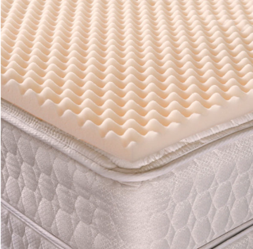 Picture of Convoluted Egg Crate Foam Mattress Pads, Traditional Fit 4" King Size Topper - 4" x 76" x 80" - 1.35 Density