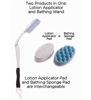 Picture of Long Handle Bath Wand and Lotion Applicator and Replacement Pads