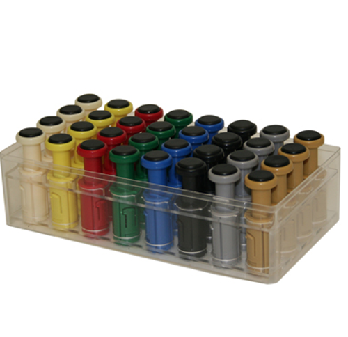 Picture of Digi-Flex Multi, 32 Additional Finger Buttons with Box (4 Each: Tan through Gold)