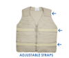 Picture of Adjustable Zipper Cooling Vest with (5-12) 4.5" x 6" Kool Max® Packs nylon, Medium/large