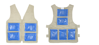 Picture of Adjustable Zipper Cooling Vest with (5-12) 4.5" x 6" Kool Max® Packs nylon, Medium/large