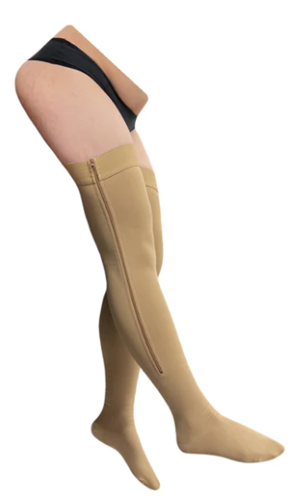 Picture of Closed Toe Thigh High 20-30 mmHg Firm Compression Stocking Leg With YKK Zipper