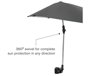 Picture of Sport-Brella Versa-Brella SPF 50+ Adjustable Umbrella with Universal Clamp- Regular- Gray