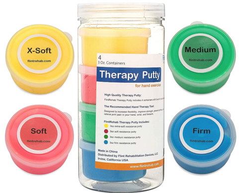Picture of Therapy Putty Combo Pack (4 Pack, 3-oz Each) for Hand Exercise Rehab