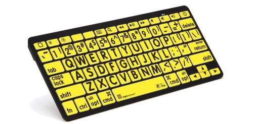 Picture of Black on Yellow Bluetooth Mini Keyboard