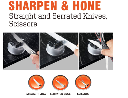Picture of Knife & Scissors Sharpener with Suction Cup