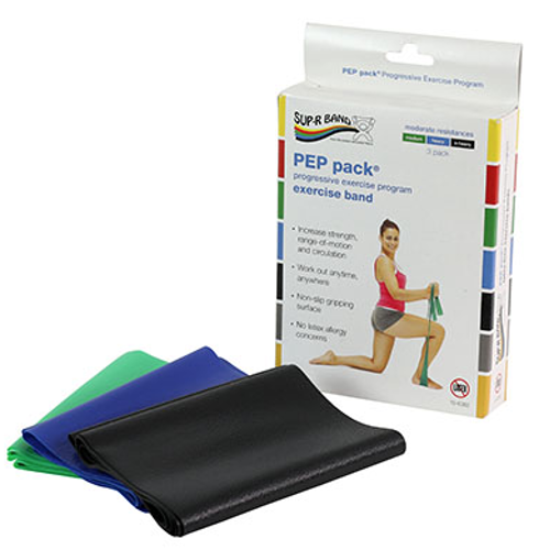 Picture of Sup-R Band Latex Free Exercise Band - PEP pack 3-piece set