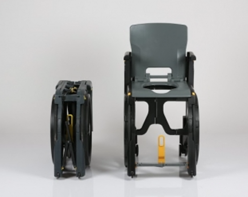 Picture of WheelAble Commode & Shower Chair Commode or shower chair with wheels, easily folded for travel