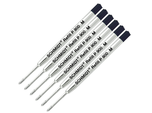 Picture of Ballpoint Pen Refill, Medium Point, Black Ink, Pack of 6