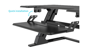Picture of Standing Desk Riser With Keyboard Tray, 35.4''W x 5.1"-19.3''H x 23.2''D, Black