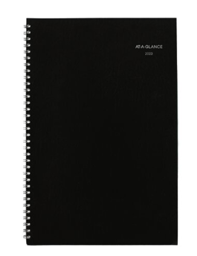 Picture of DayMinder 2023 Monthly Planner, Black, Large, 8" x 12"