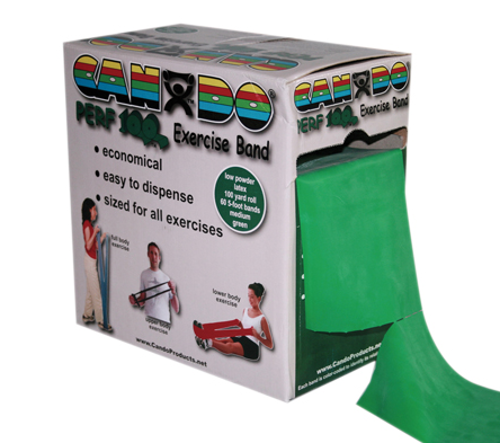 Picture of Exercise Bands with Perforations, Low-Powder, Level 3, Green