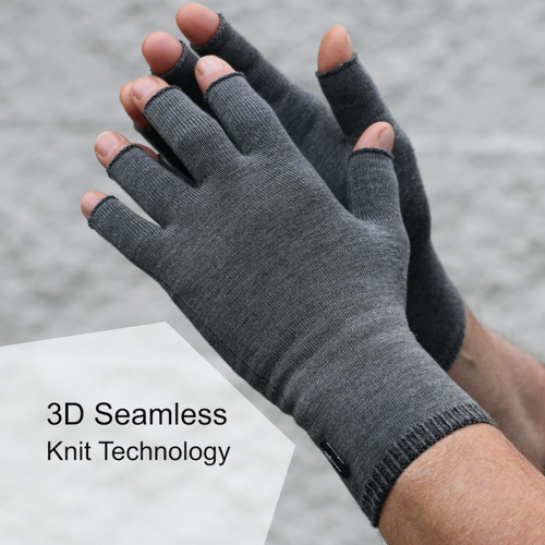 Picture of Infrared Seamless PR Open Finger Gloves in Grey
