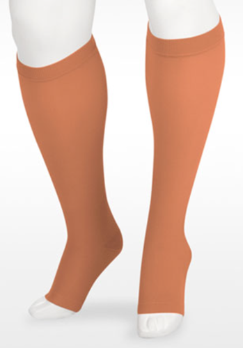 Picture of Soft Compression Stockings Knee High- Open Toe, Cinnamon, Size- II/S