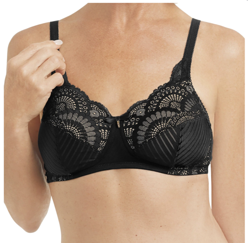 Amoena Lara Wire-Free Bra, Soft Cup, Size 40A, Nude Ref