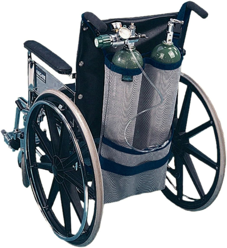 Picture of Wheelchair Dual Oxygen Tank Carrier for D & E Cylinders