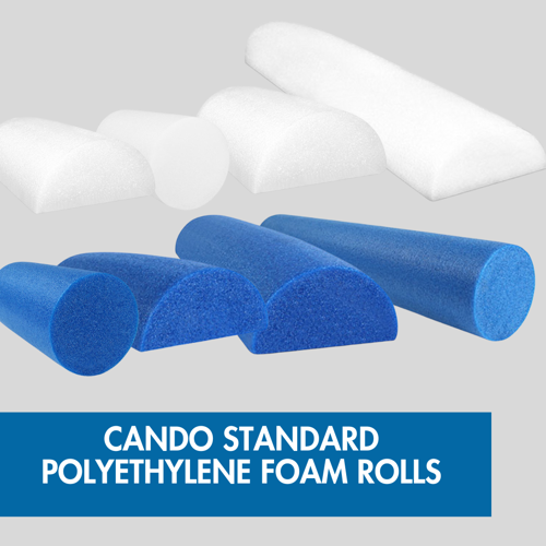 Picture of CanDo Standard PE Foam Round & Half Roller -  White & Blue