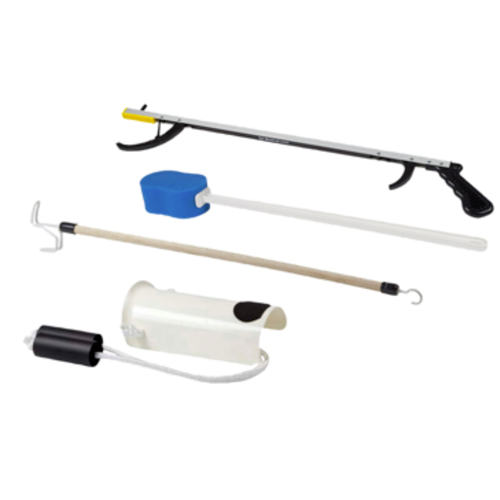 Picture of Hip Kit with Reacher, Contoured Sponge, Formed Sock Aid, and Dressing Stick
