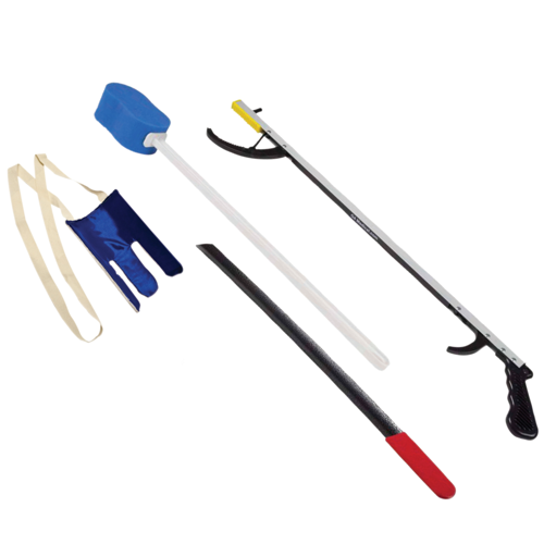 Picture of Hip Kit with  Reacher, Contoured Sponge, Flexible Sock Aid, Metal Shoehorn