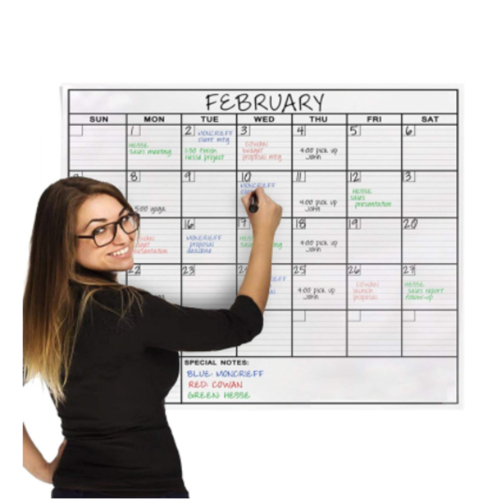 Picture of Jumbo Dry Erase Laminated Wall Calendar